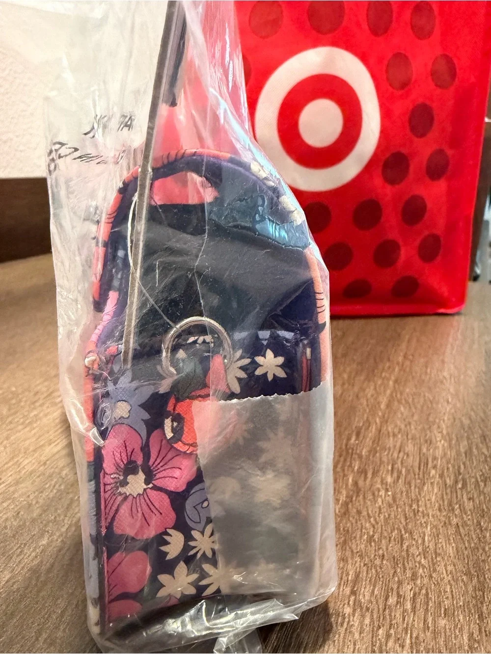 heyday Navy Floral Crossbody Bag with Red and Pink Blooms